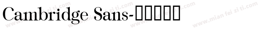 Cambridge Sans字体转换